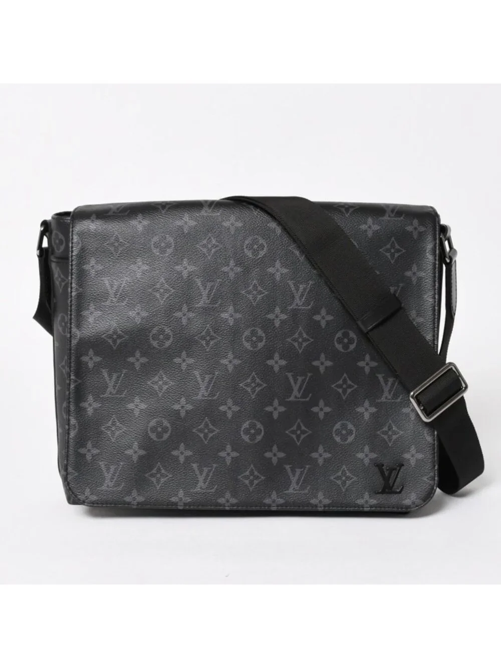 Louis Vuitton District MM Monogram Eclipse Shoulder Bag Black